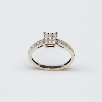 9ct White Gold Diamond Ring